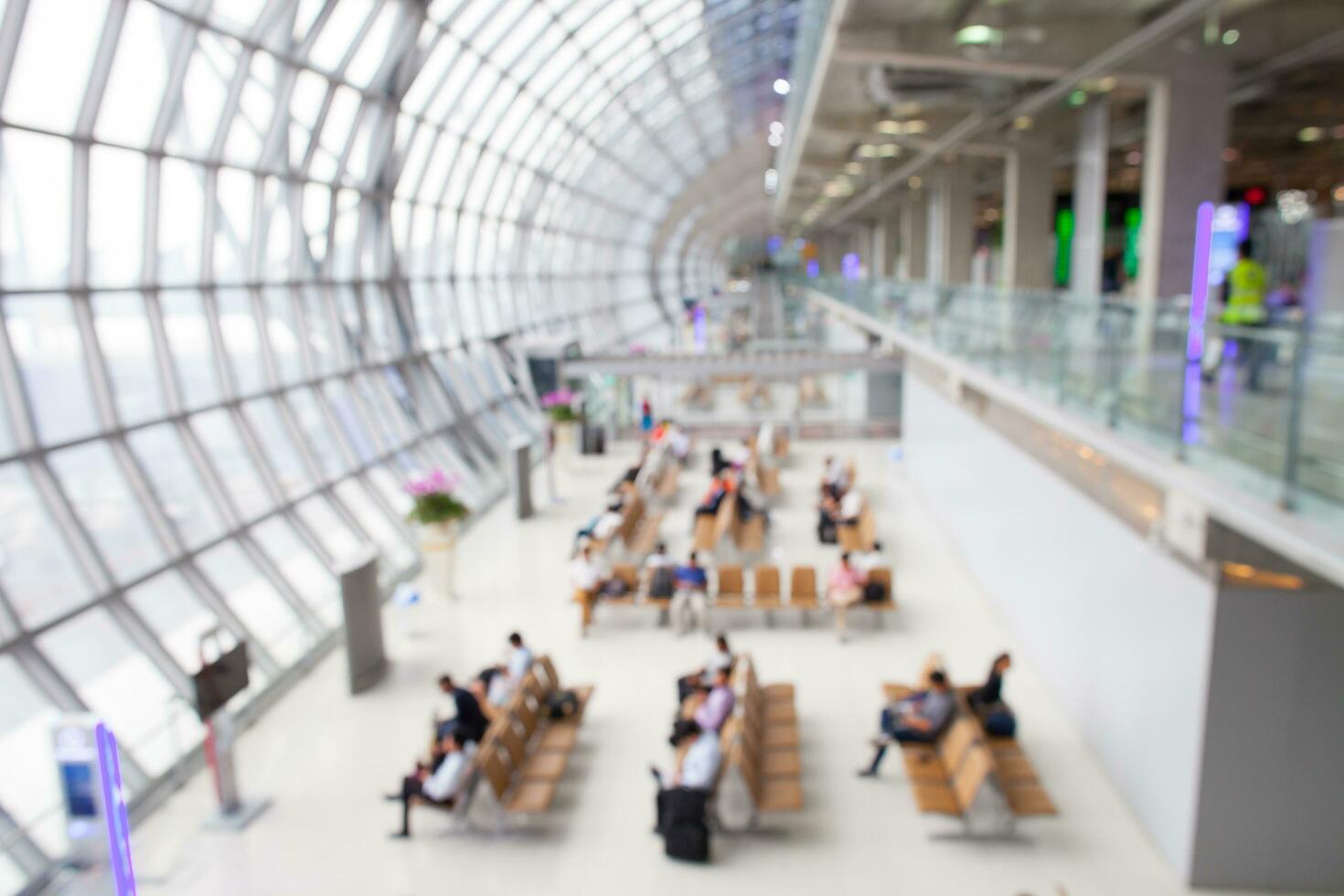 passageiro assento dentro terminal aeroporto construção foto