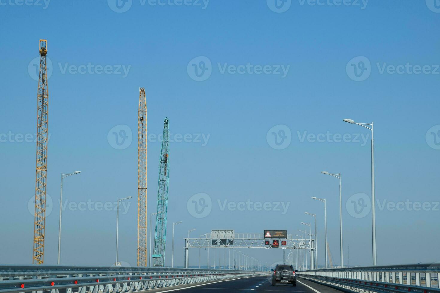 Acesso estrada para a da criméia ponte. foto