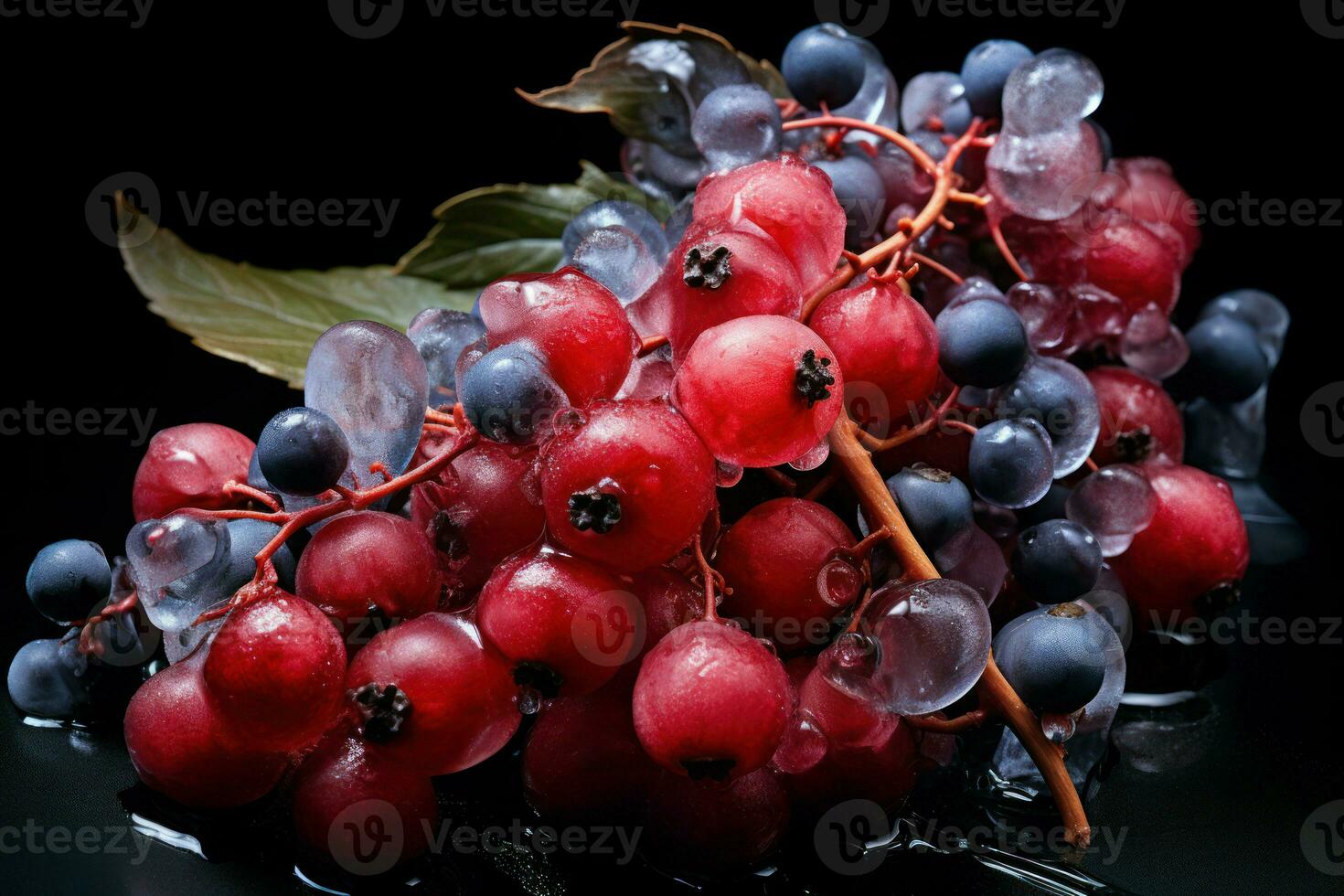 ai gerado congeladas bagas e frutas - generativo ai foto