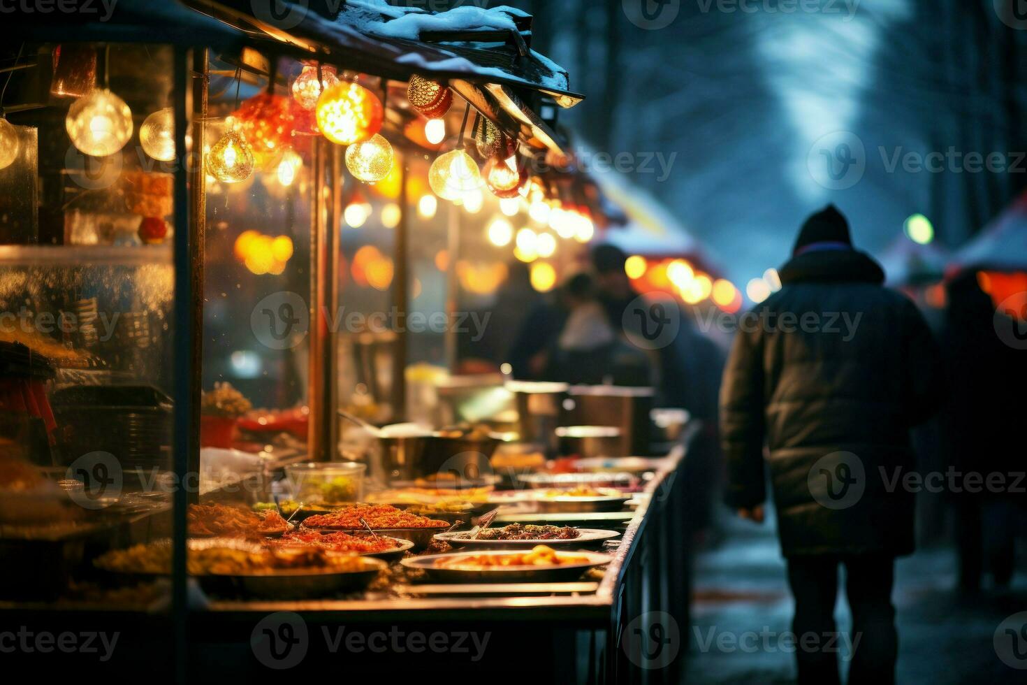 ai gerado inverno rua fotografia - generativo ai foto