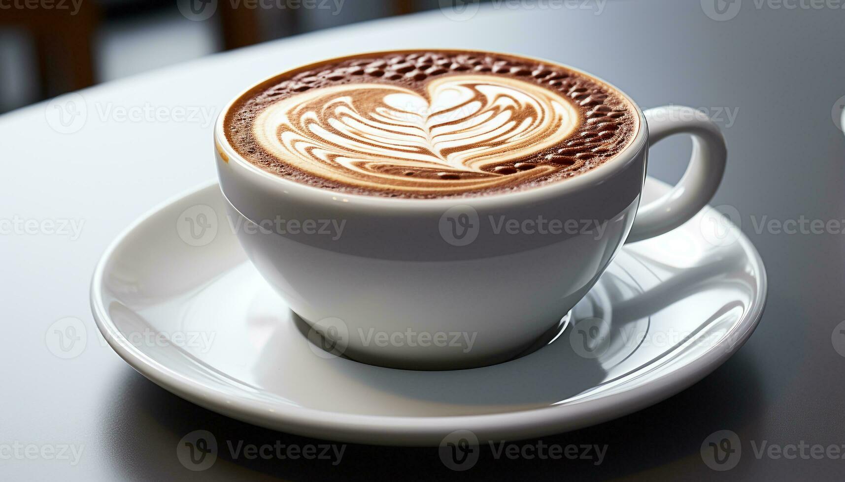 ai gerado recentemente fabricado café dentro uma espumoso cappuccino xícara, uma perfeito beber gerado de ai foto