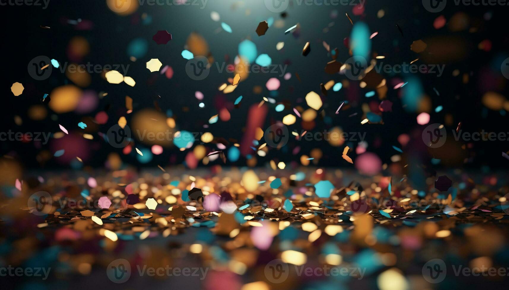 ai gerado celebração do cores, confete caindo, vibrante festa gerado de ai foto