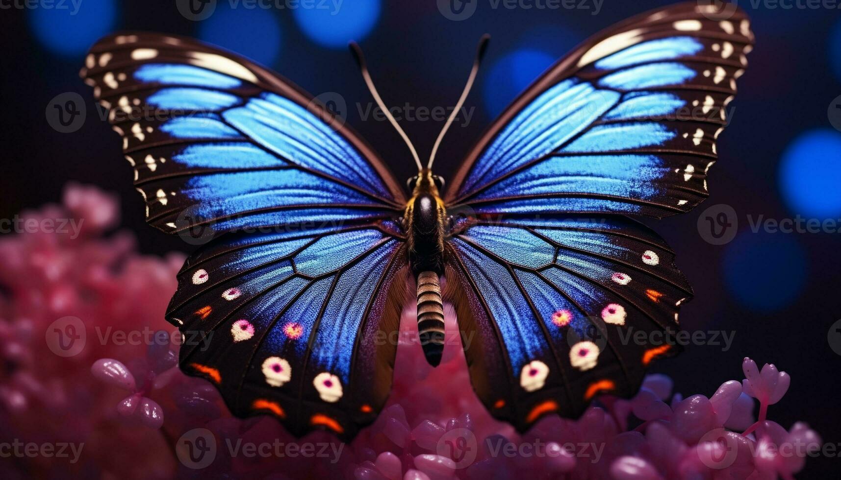 ai gerado borboleta dentro natureza, vôo com vibrante cores gerado de ai foto