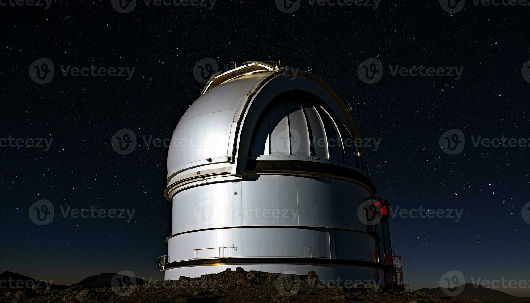 ai gerado astronomia telescópio explora Estrela campo dentro a leitoso caminho gerado de ai foto
