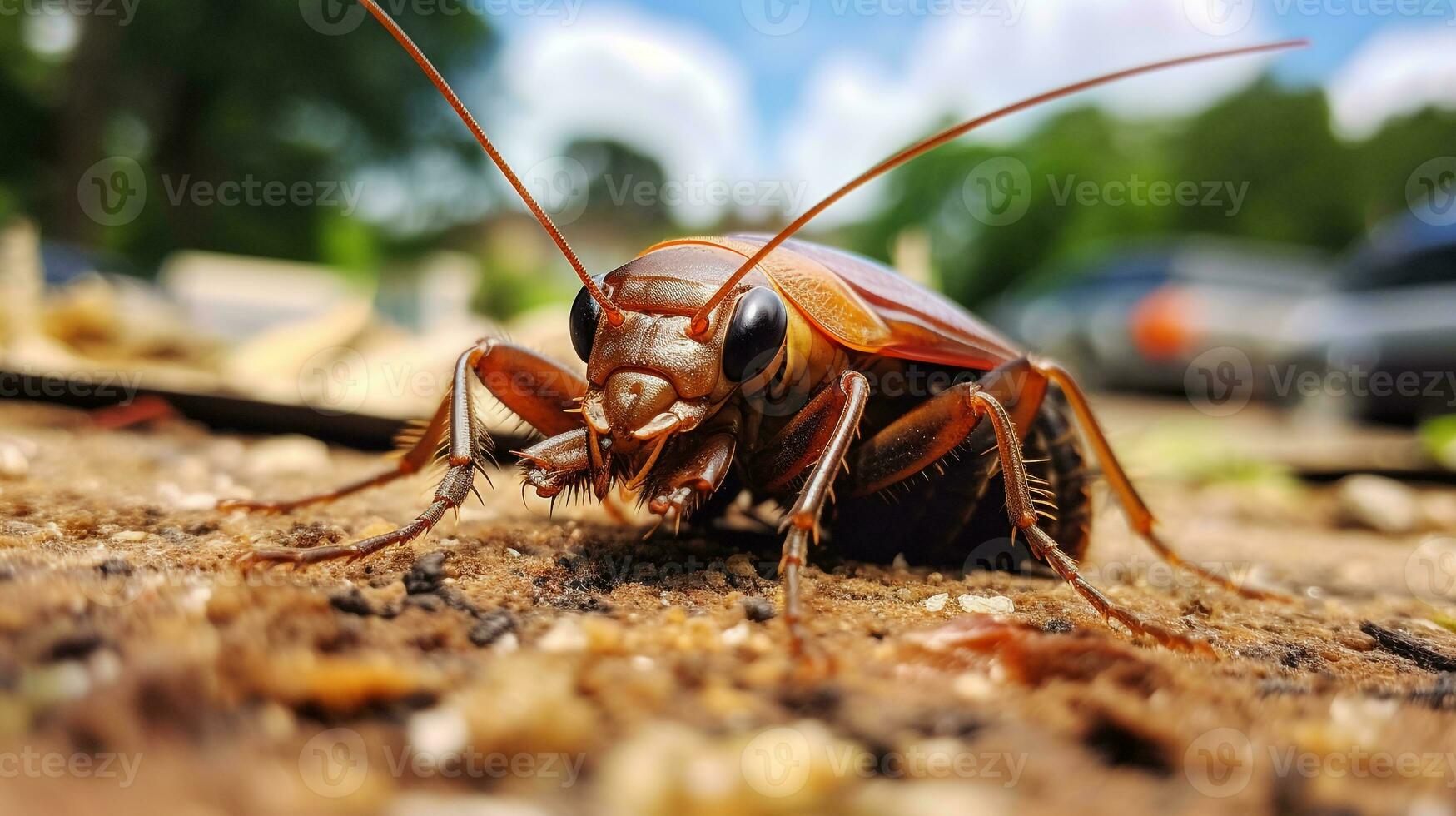 ai gerado foto do barata em uma chão. generativo ai