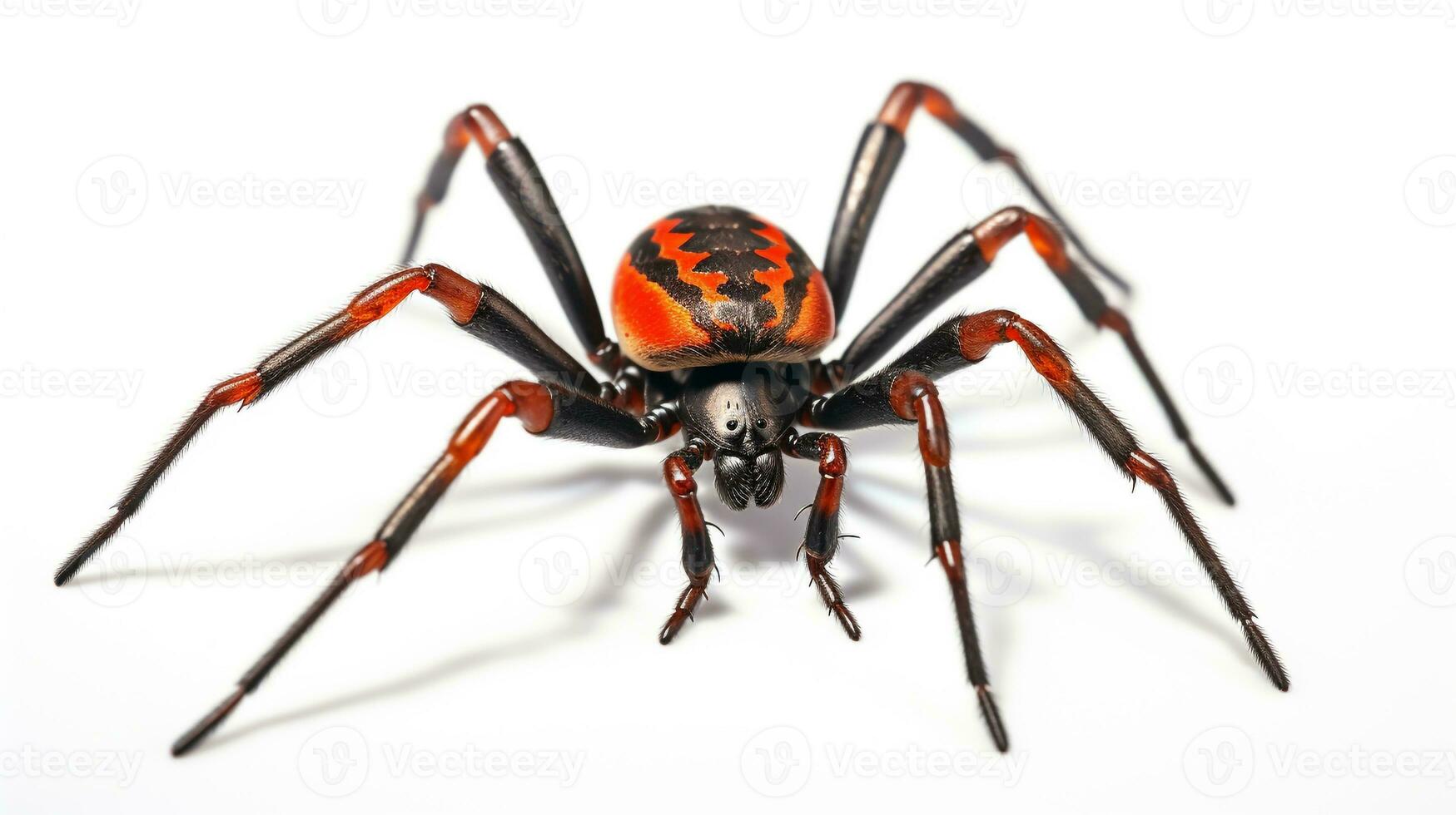 ai gerado foto do redback aranha isolado em branco fundo. generativo ai