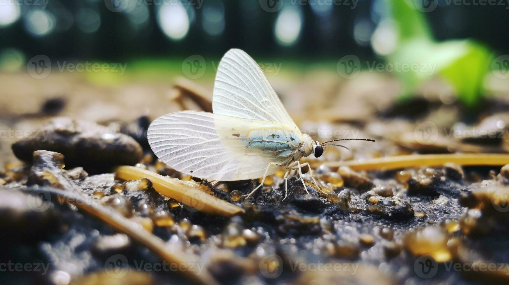 ai gerado foto do mosca branca em uma chão. generativo ai