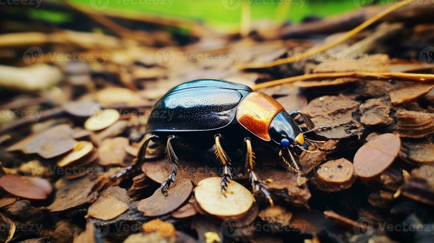 ai gerado foto do besouro em uma chão. generativo ai