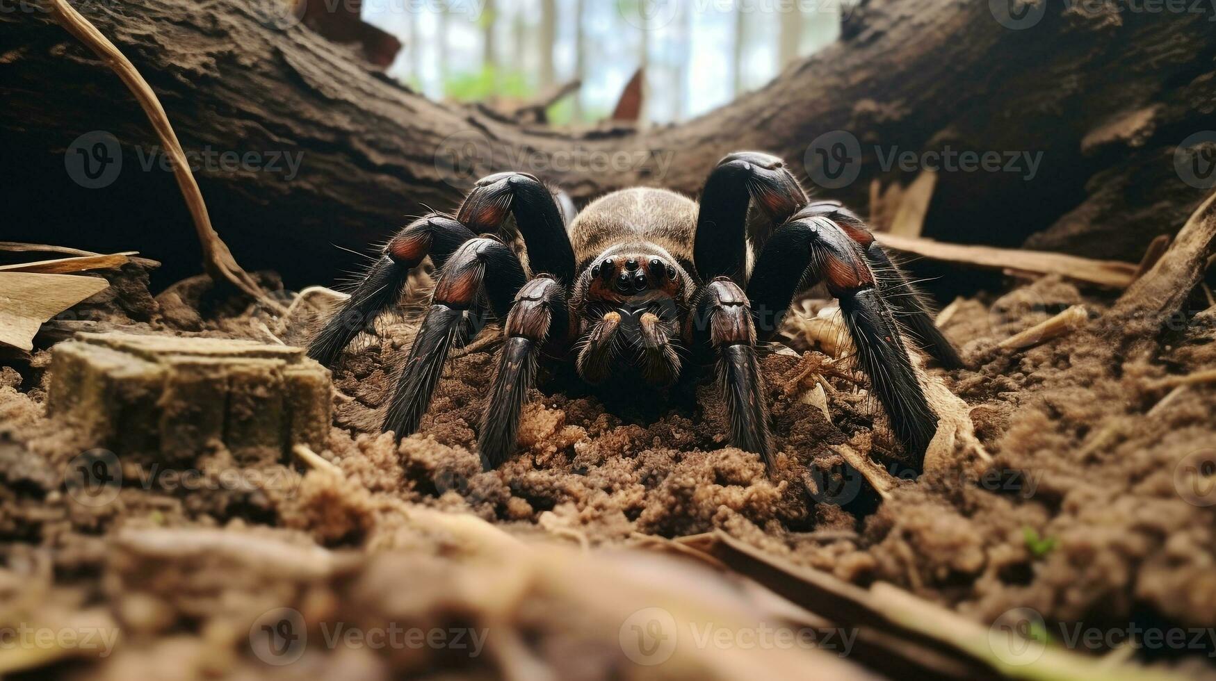 ai gerado foto do alçapão aranha em uma chão. generativo ai