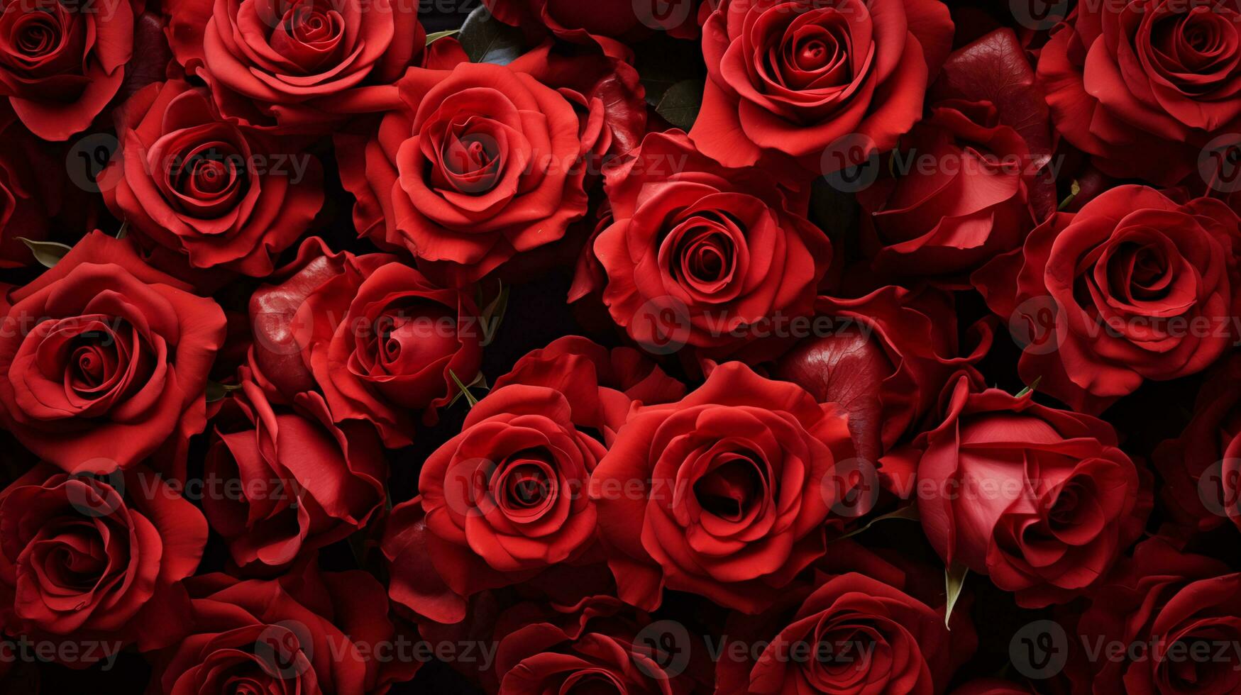 ai gerado natural vermelho rosas fundo, flores muro. romântico floral papel de parede, dia dos namorados conceito foto