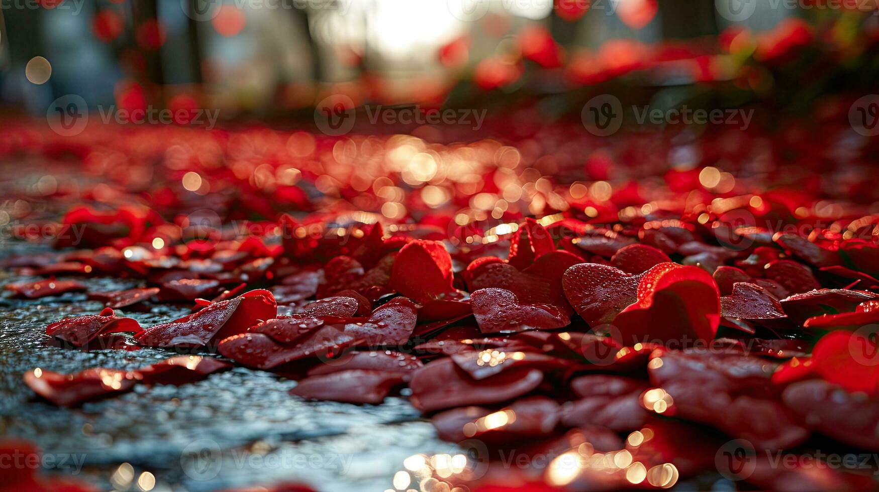 ai gerado vermelho corações simbolizando amor e dia dos namorados dia foto