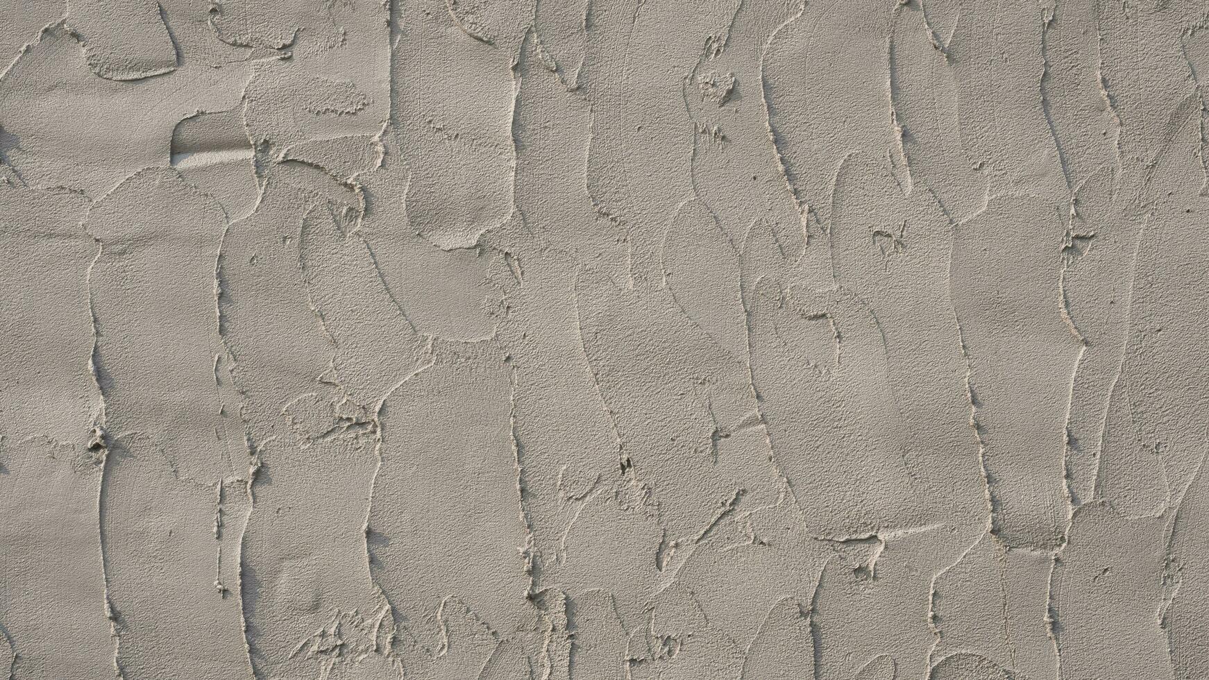 concreto parede fundo e detalhe rugosidade grão textura do espátula reboco em superfície foto