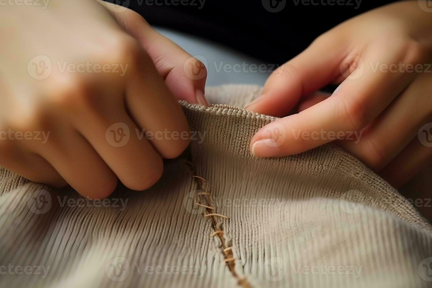 ai gerado remendar roupas. a conceito do visível consertando e reutilização. ai gerado foto