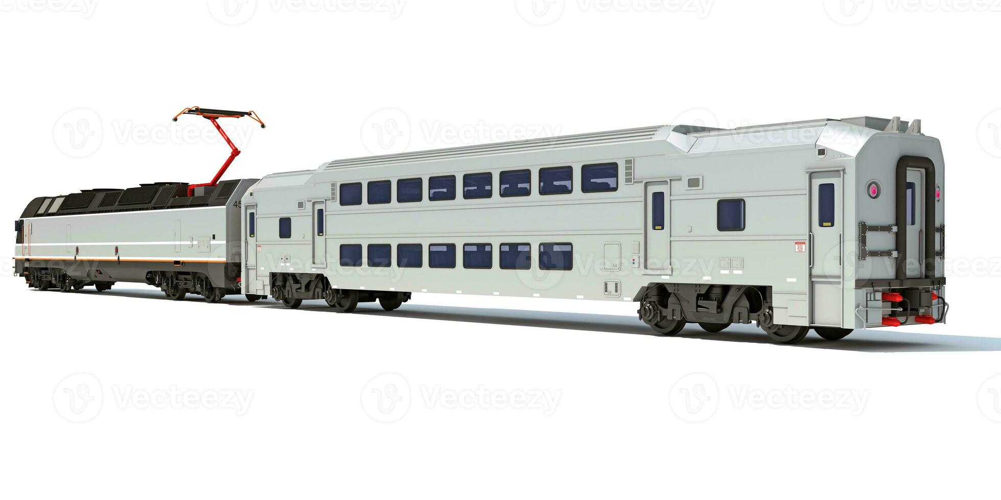 locomotiva trem 3d Renderização em branco fundo foto