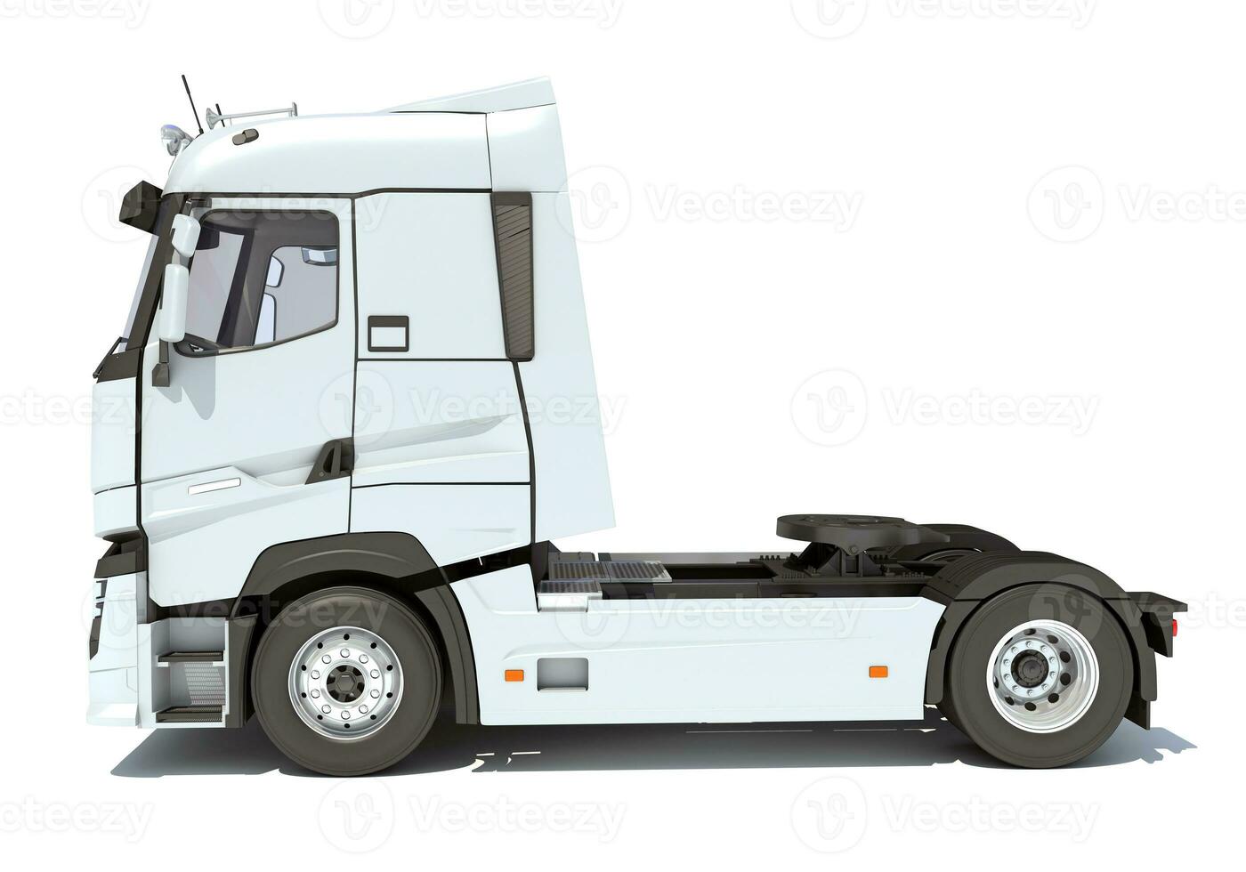 semi caminhão 3d Renderização em branco fundo foto