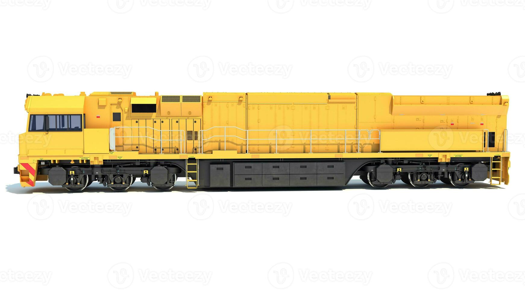 locomotiva trem 3d Renderização em branco fundo foto