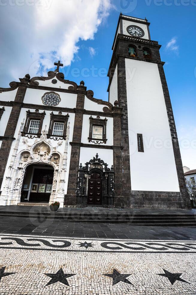 torre do st. sebastian Igreja igreja matriz de são sebastião dentro ponta delgada, san miguel, a Autônomo região do a Açores, Portugal. foto