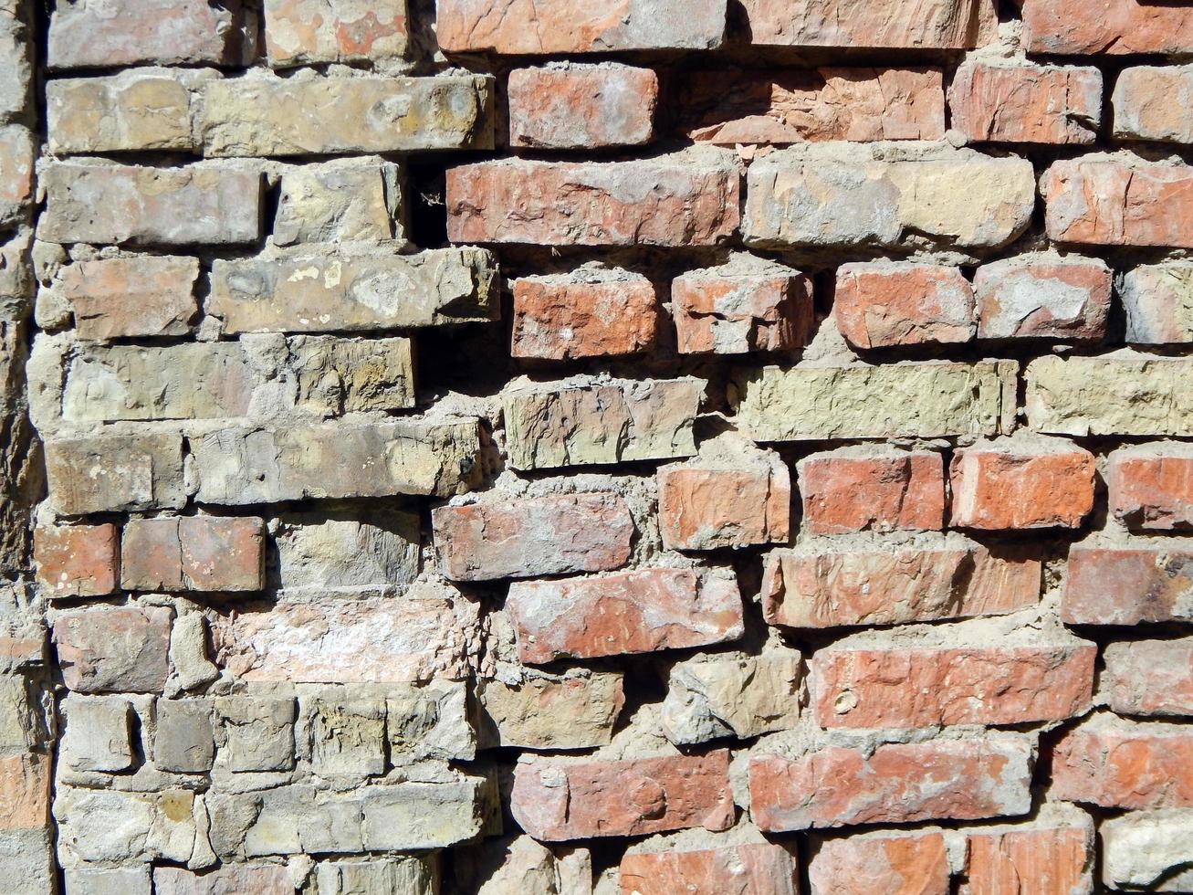 textura de parede de tijolo e pedra foto