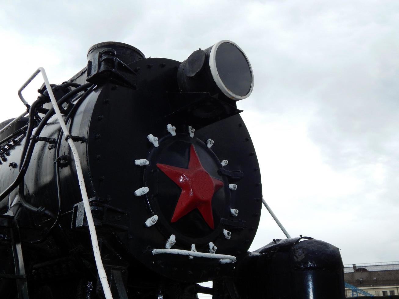 locomotiva ferroviária, vagões no trem foto