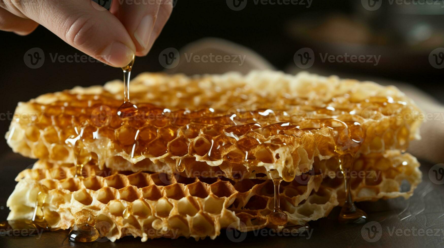 ai gerado waffle preparando simples café da manhã caseiro foto