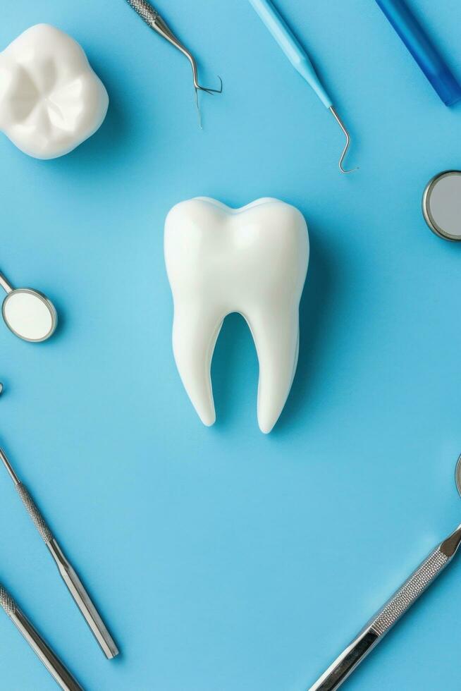 ai gerado dental clínica propaganda fundo com cópia de espaço foto