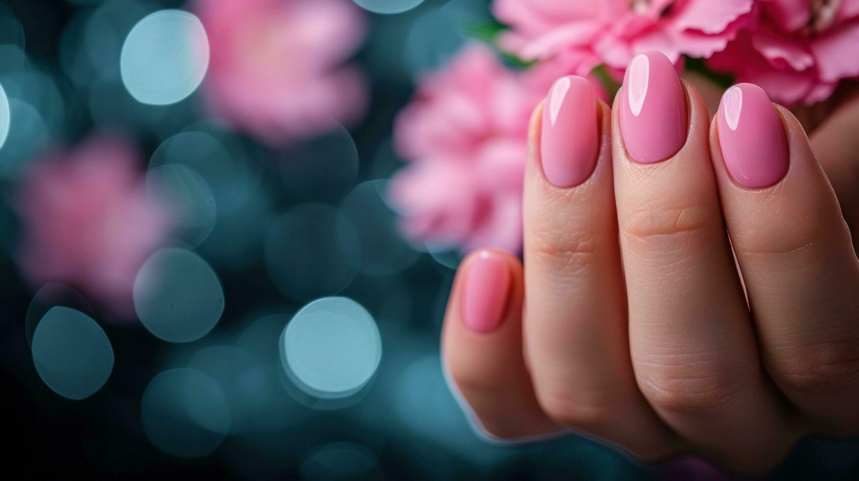 ai gerado manicure salão propaganda fundo com cópia de espaço foto