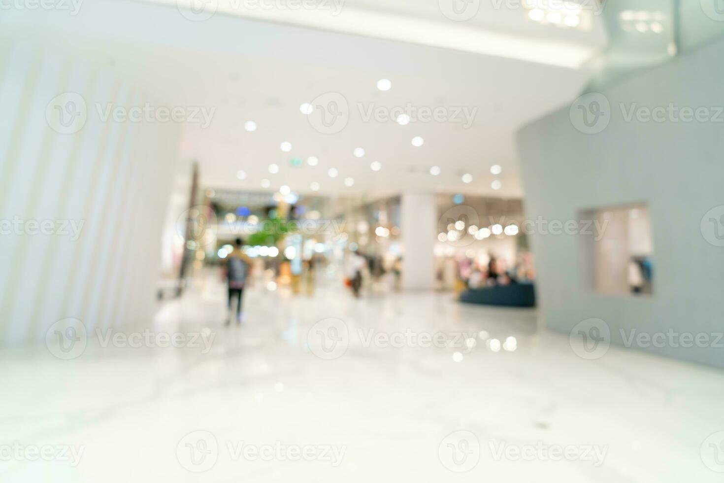 borrão abstrato e shopping de luxo desfocado e loja de varejo para plano de fundo foto