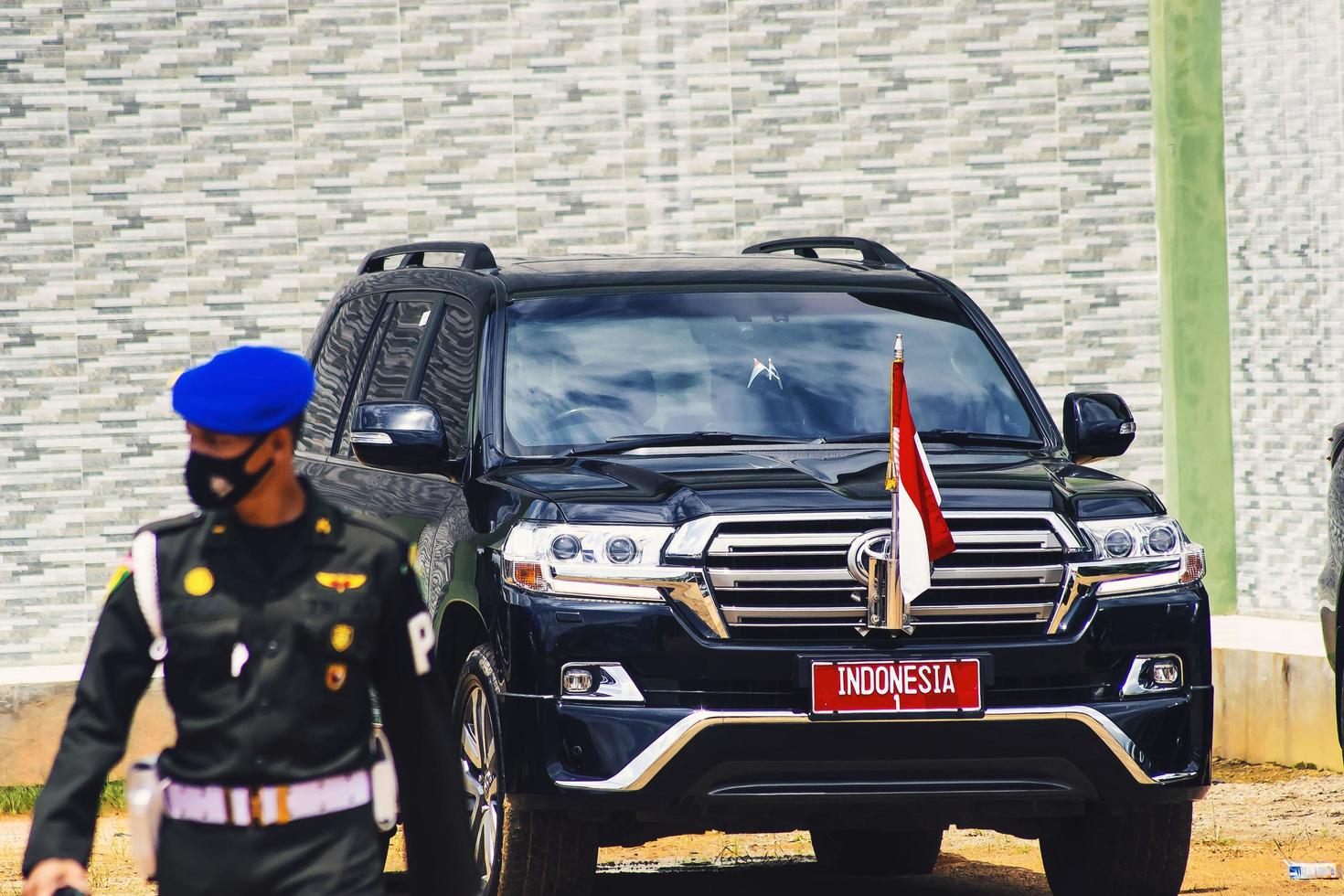 sorong, papua oeste, indonésia, 4 de outubro de 2021. visita de estado do presidente da indonésia, joko widodo. foto