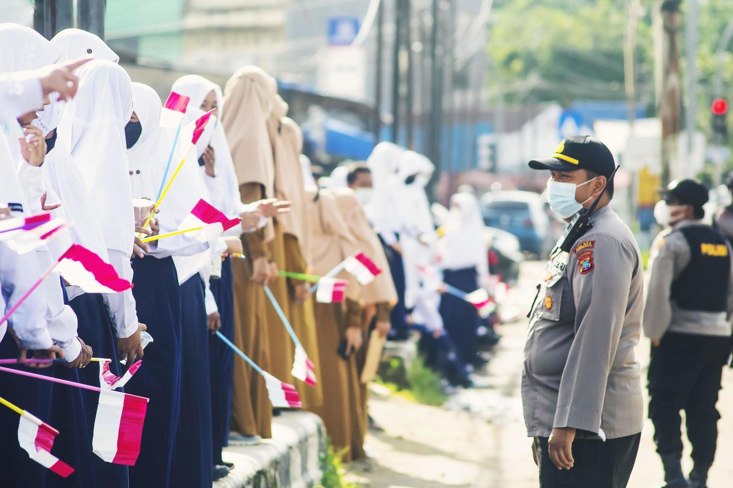 sorong, papua oeste, indonésia, 4 de outubro de 2021. visita de estado do presidente da indonésia, joko widodo. foto