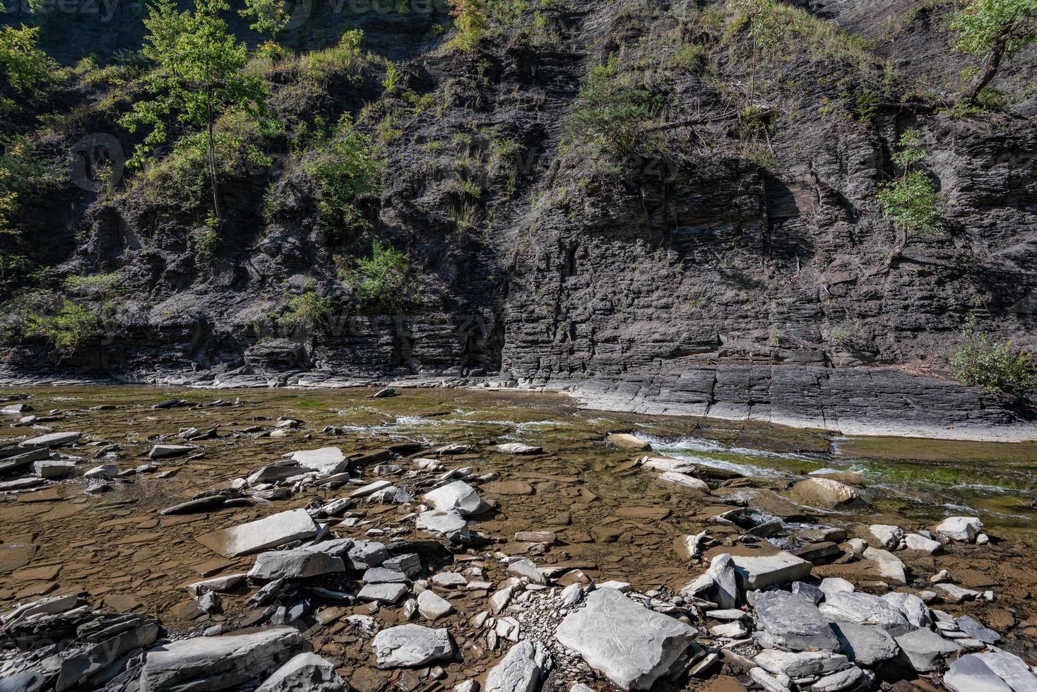 cachoeiras taughannock - trilha do desfiladeiro foto