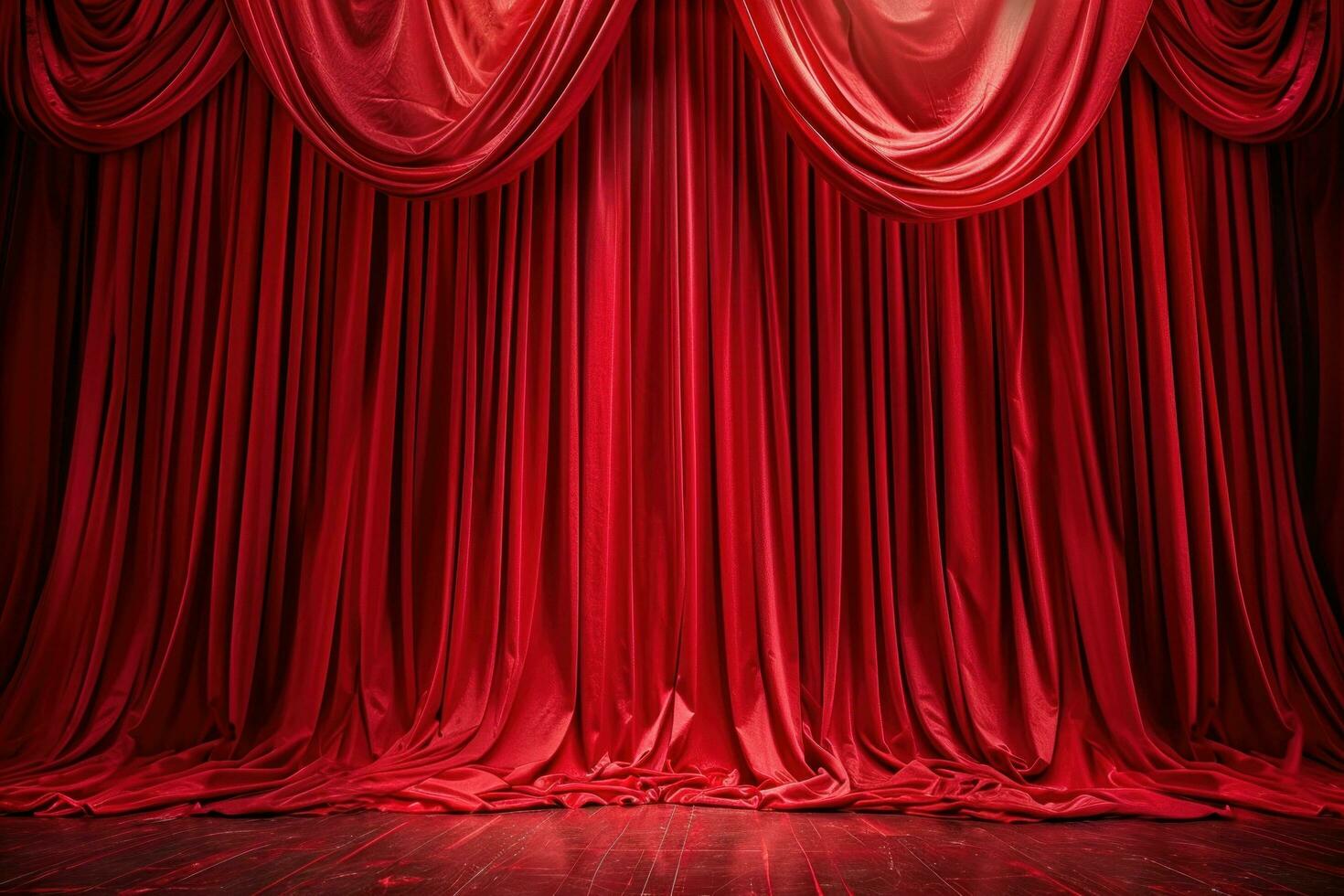 ai gerado vermelho cortinas Projeto foto