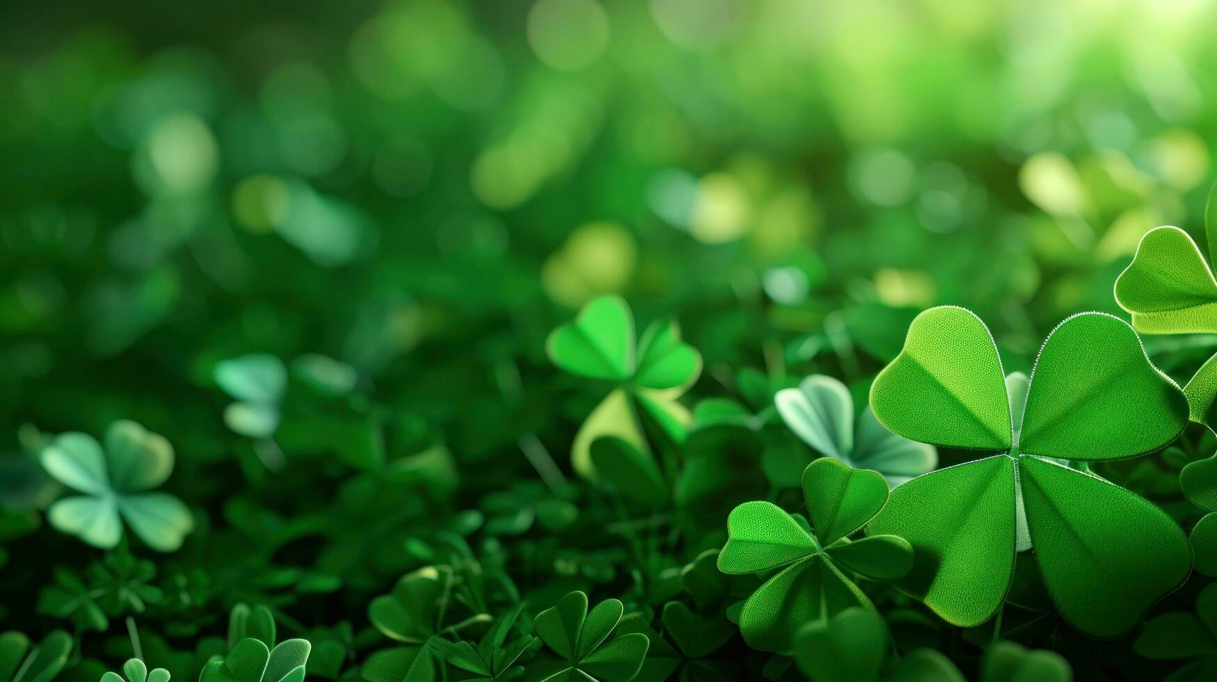 ai gerado st. patrick dia poster modelo com ampla cópia de espaço para texto foto