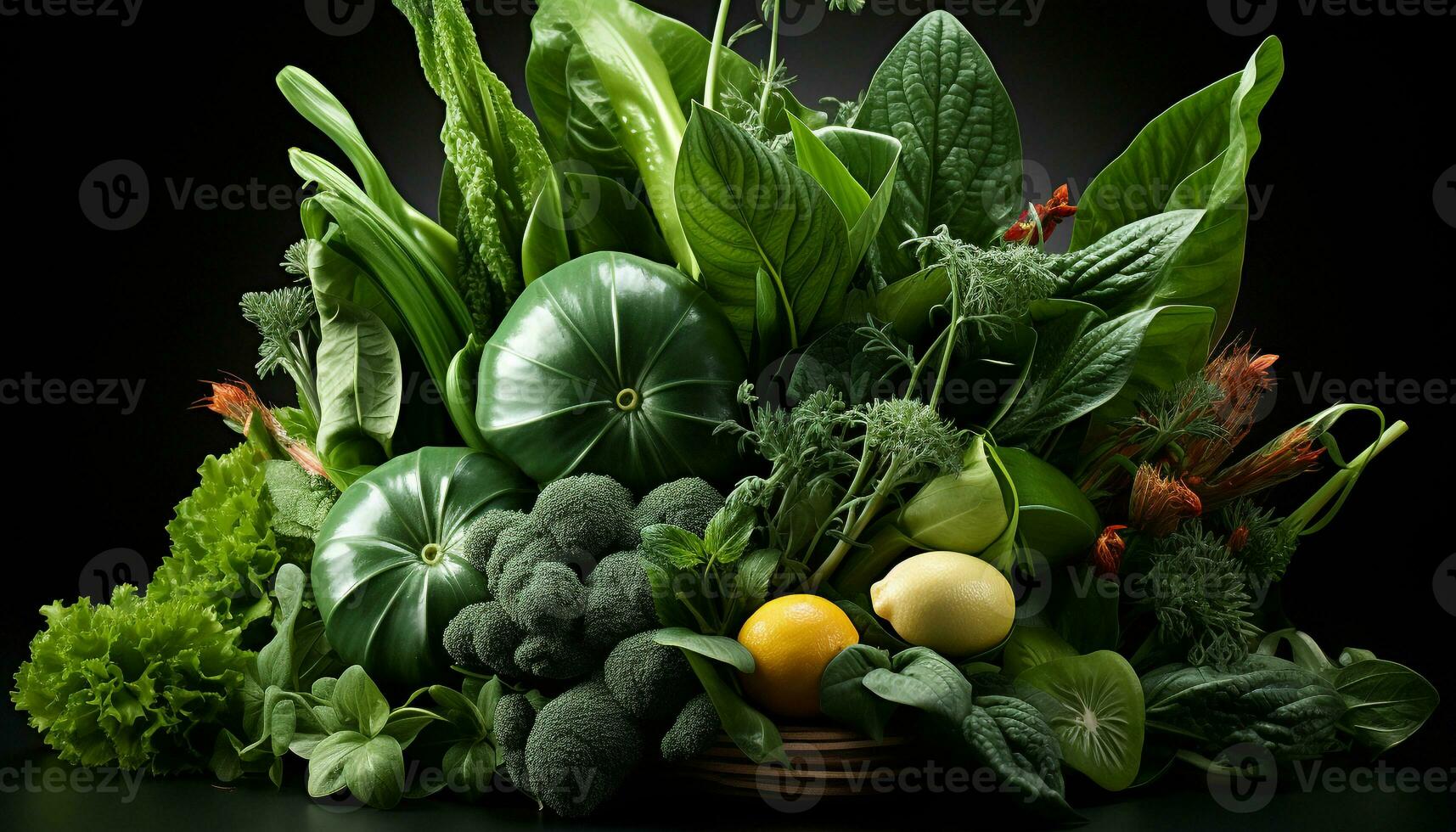 ai gerado fresco, saudável legumes uma colorida presente a partir de natureza jardim gerado de ai foto