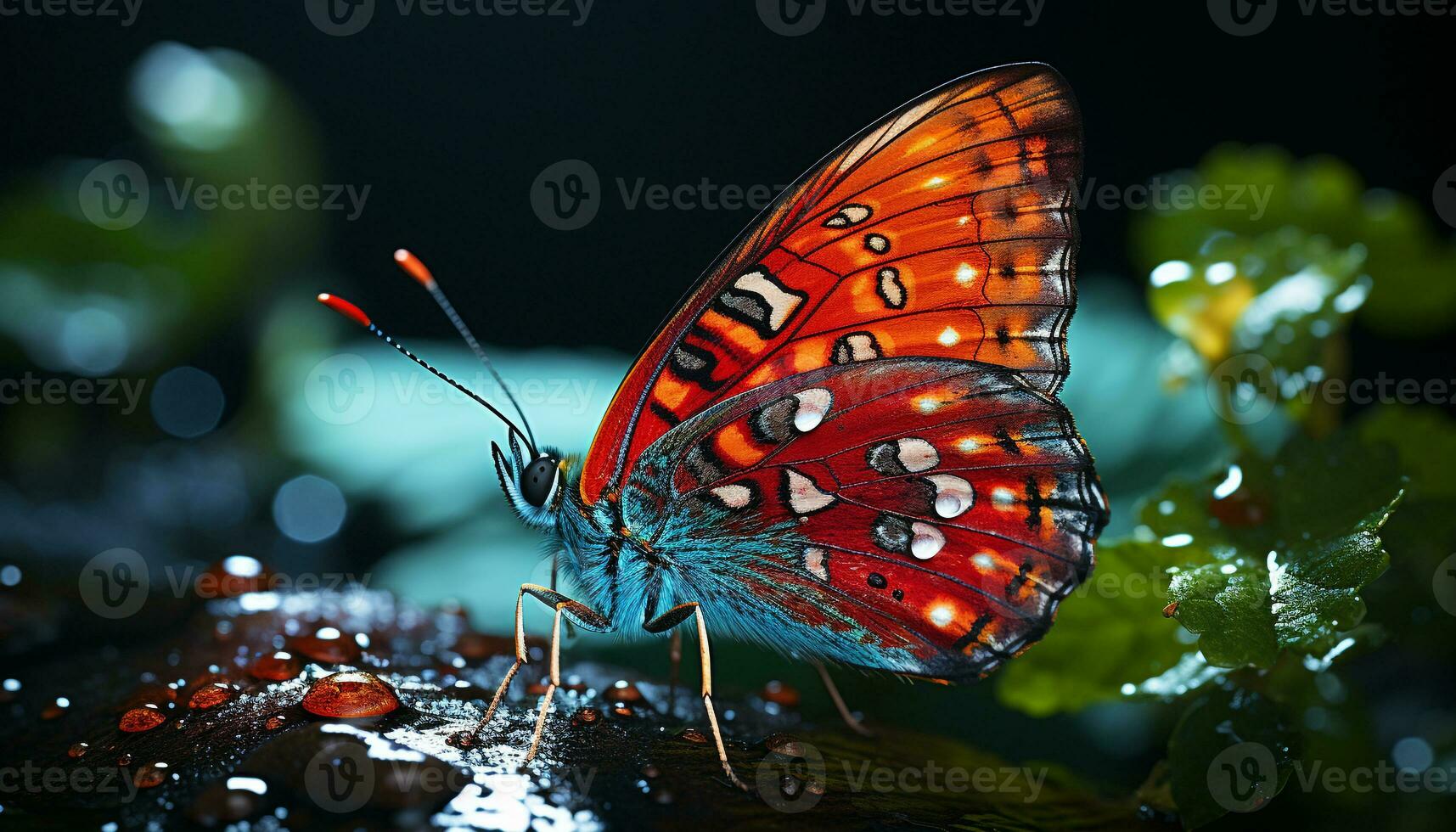 ai gerado vibrante borboleta asa vitrines natureza beleza e fragilidade gerado de ai foto