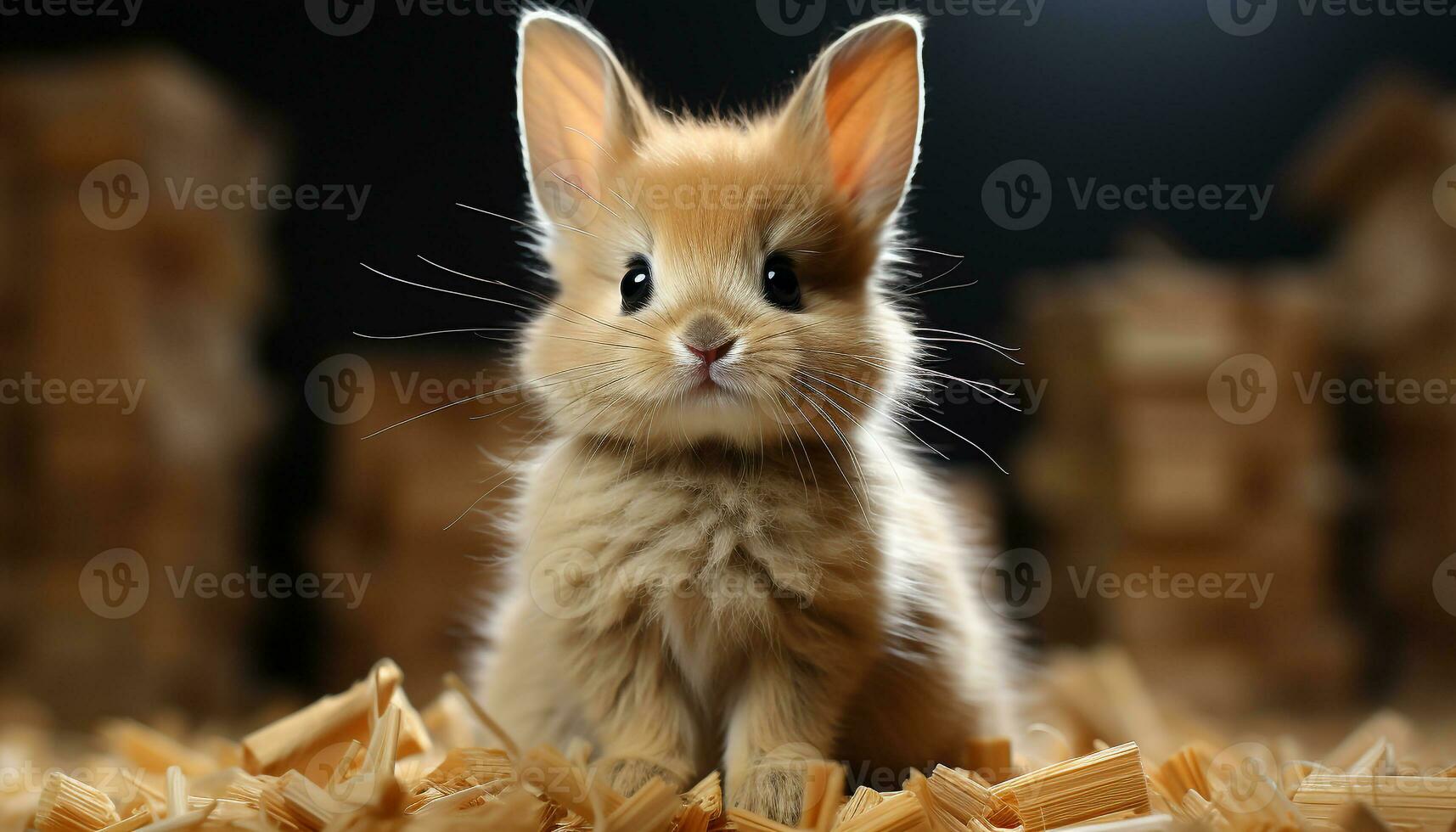 ai gerado fofo gatinho e brincalhão cachorro sentado, olhando às Câmera gerado de ai foto