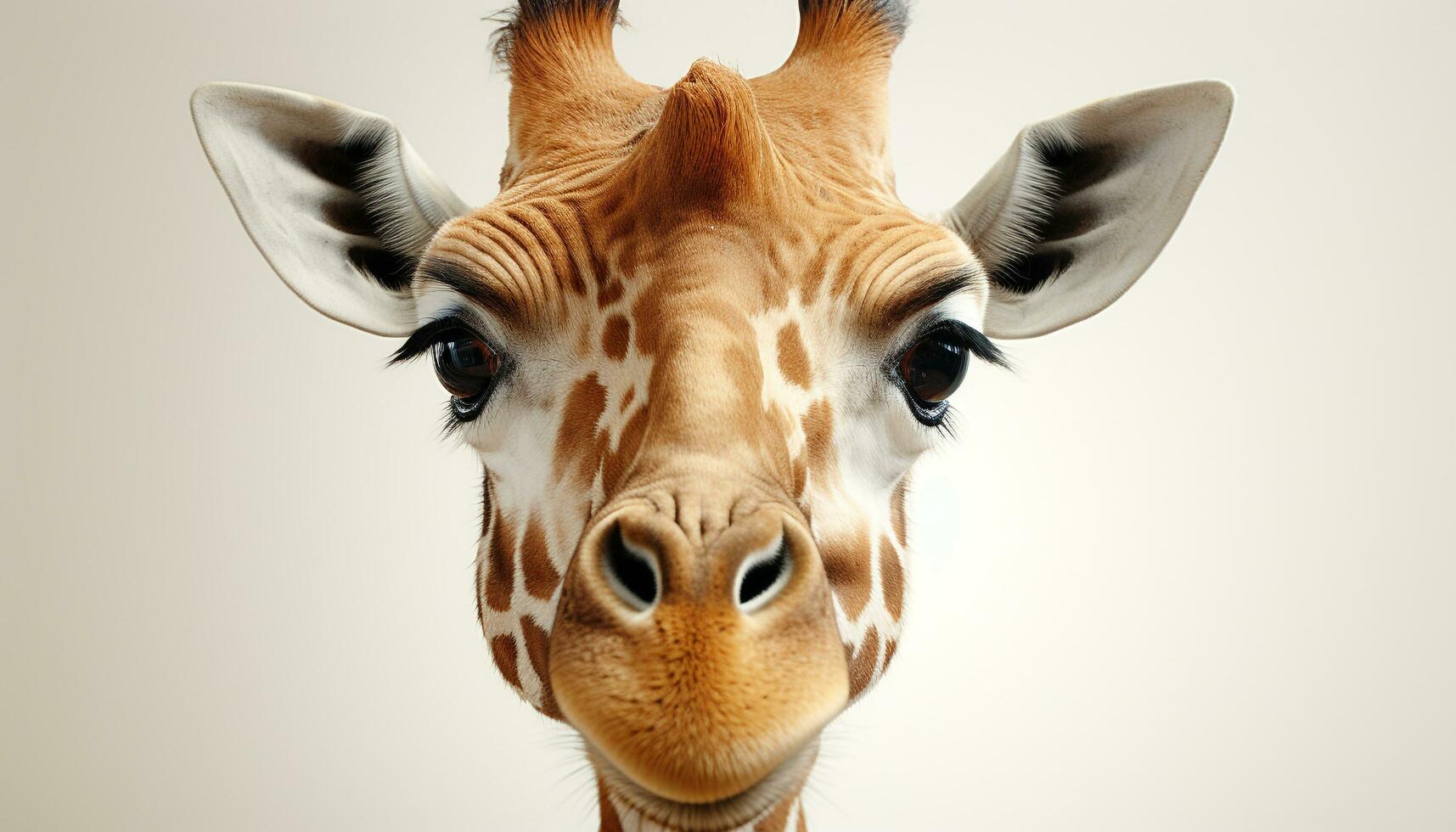 ai gerado fofa girafa olhando às Câmera, natureza beleza dentro 1 animal gerado de ai foto