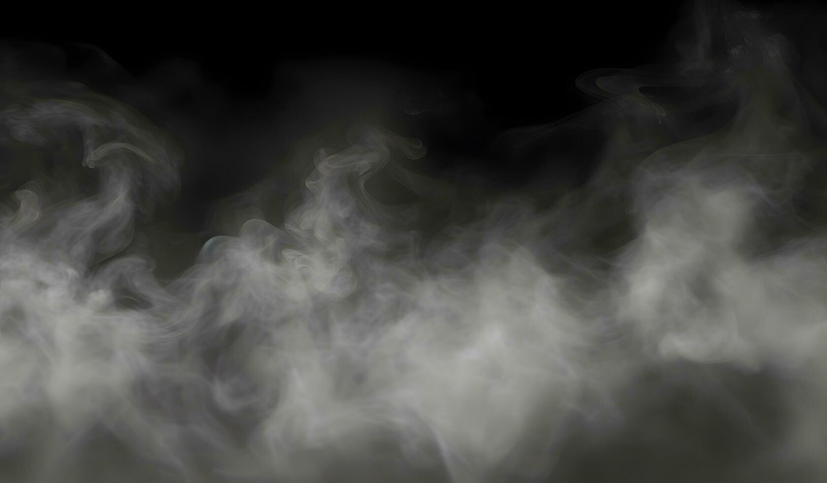 ai gerado abstrato pó ou fumaça efeito isolado em Preto fundo foto