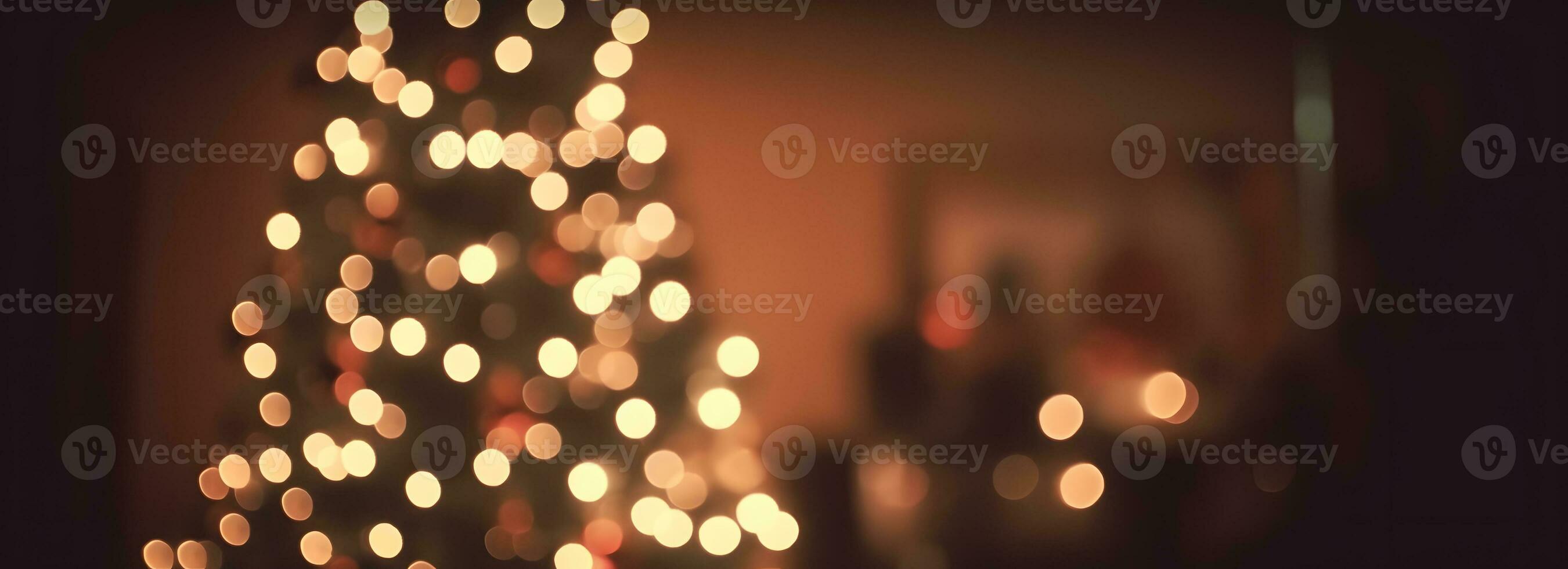 ai gerado abstrato bokeh borrado cor luz Natal, Novo ano e de outros feriado fundo foto