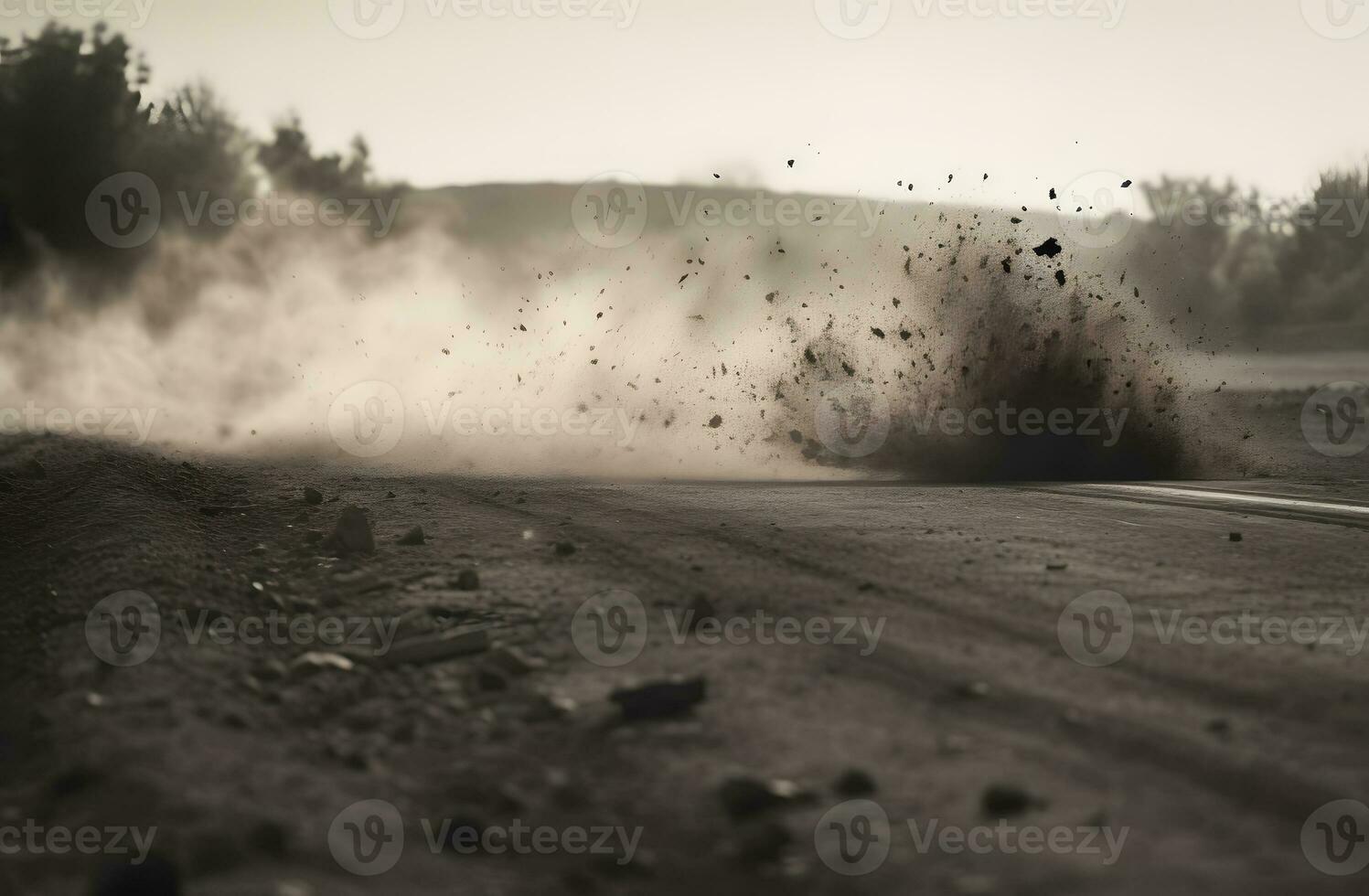 ai gerado sujeira mosca depois de motocross rugindo de foto