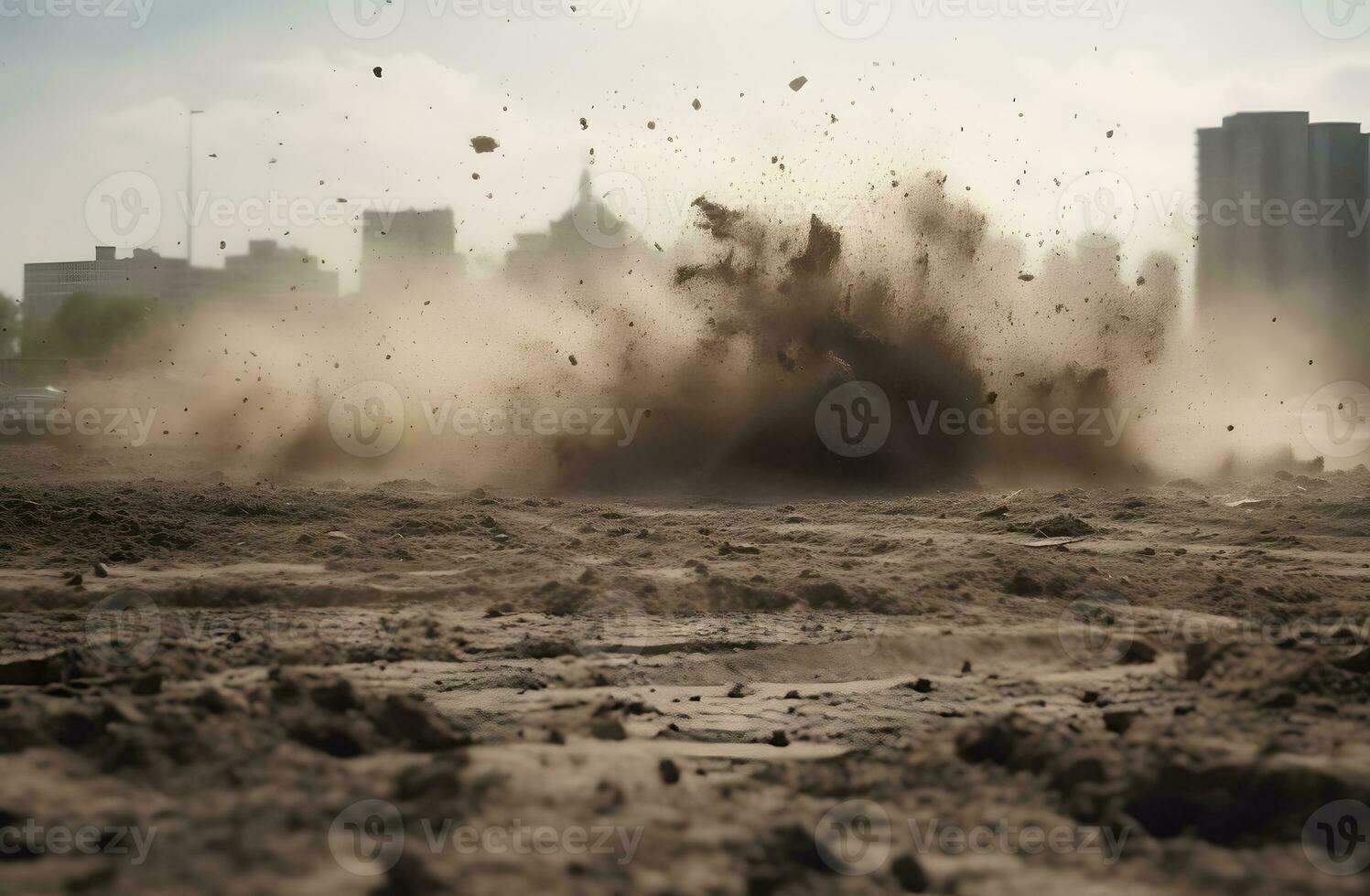 ai gerado sujeira mosca depois de motocross rugindo de foto