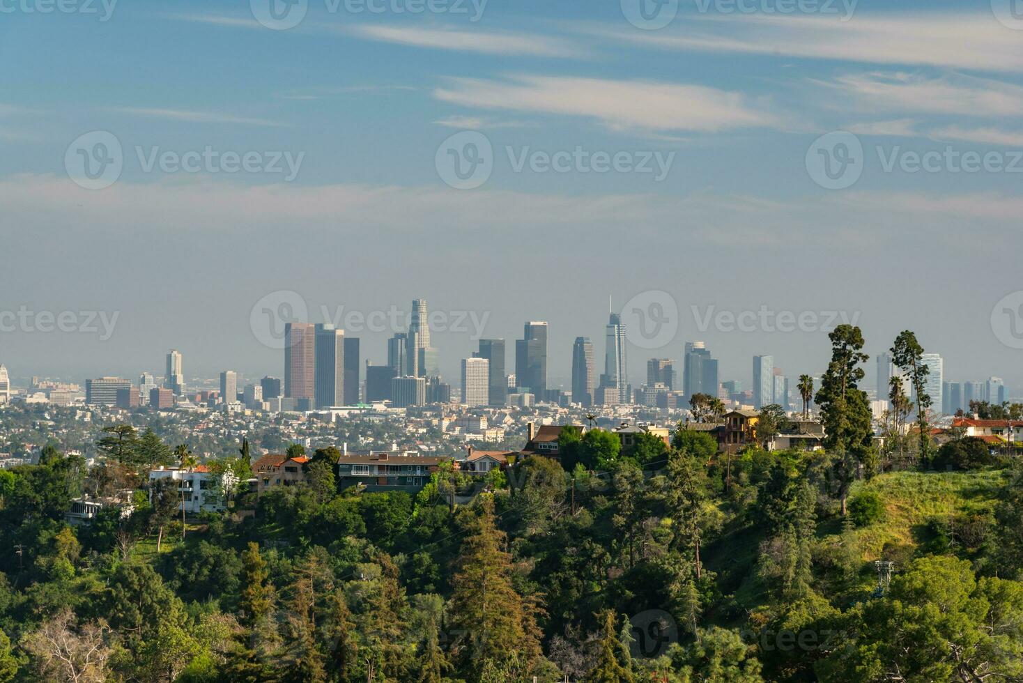 los angeles Horizonte em uma ensolarado dia foto