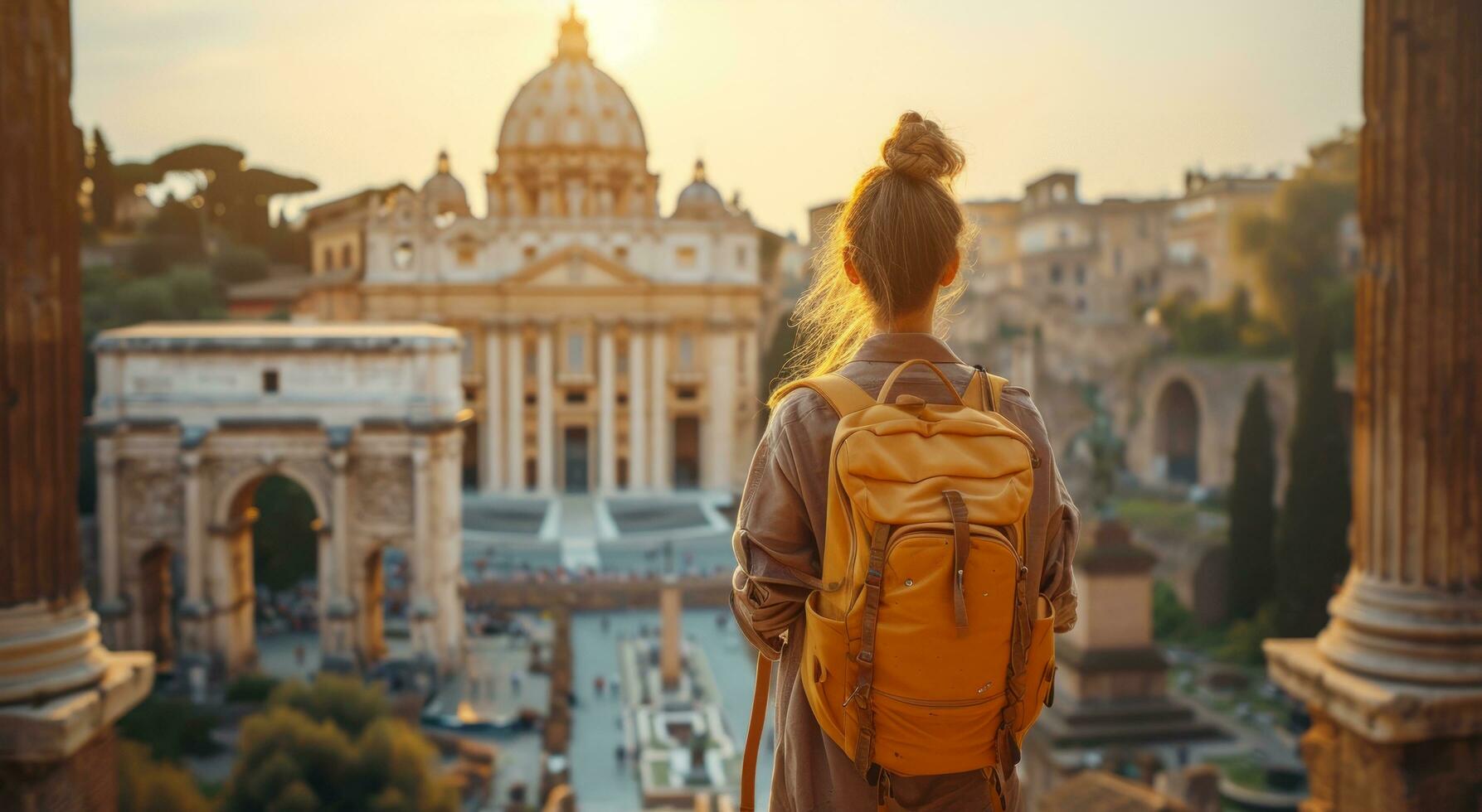 ai gerado viagem e turismo notícia mulheres dentro cidade foto