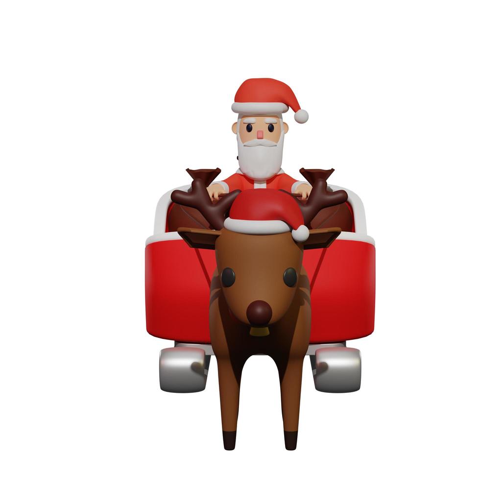 personagem de papai noel com conceito de natal e ano novo foto