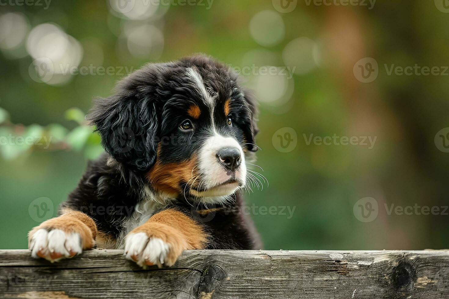 ai gerado Bernese montanha fofa cachorro, cachorro dia foto