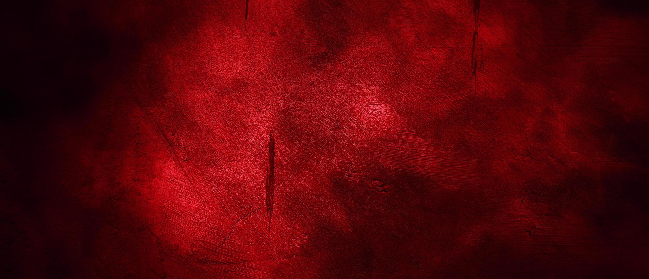 fundo de terror vermelho e preto assustador. concreto grunge vermelho escuro foto