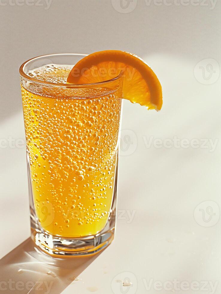 ai gerado uma vidro do laranja suco foto