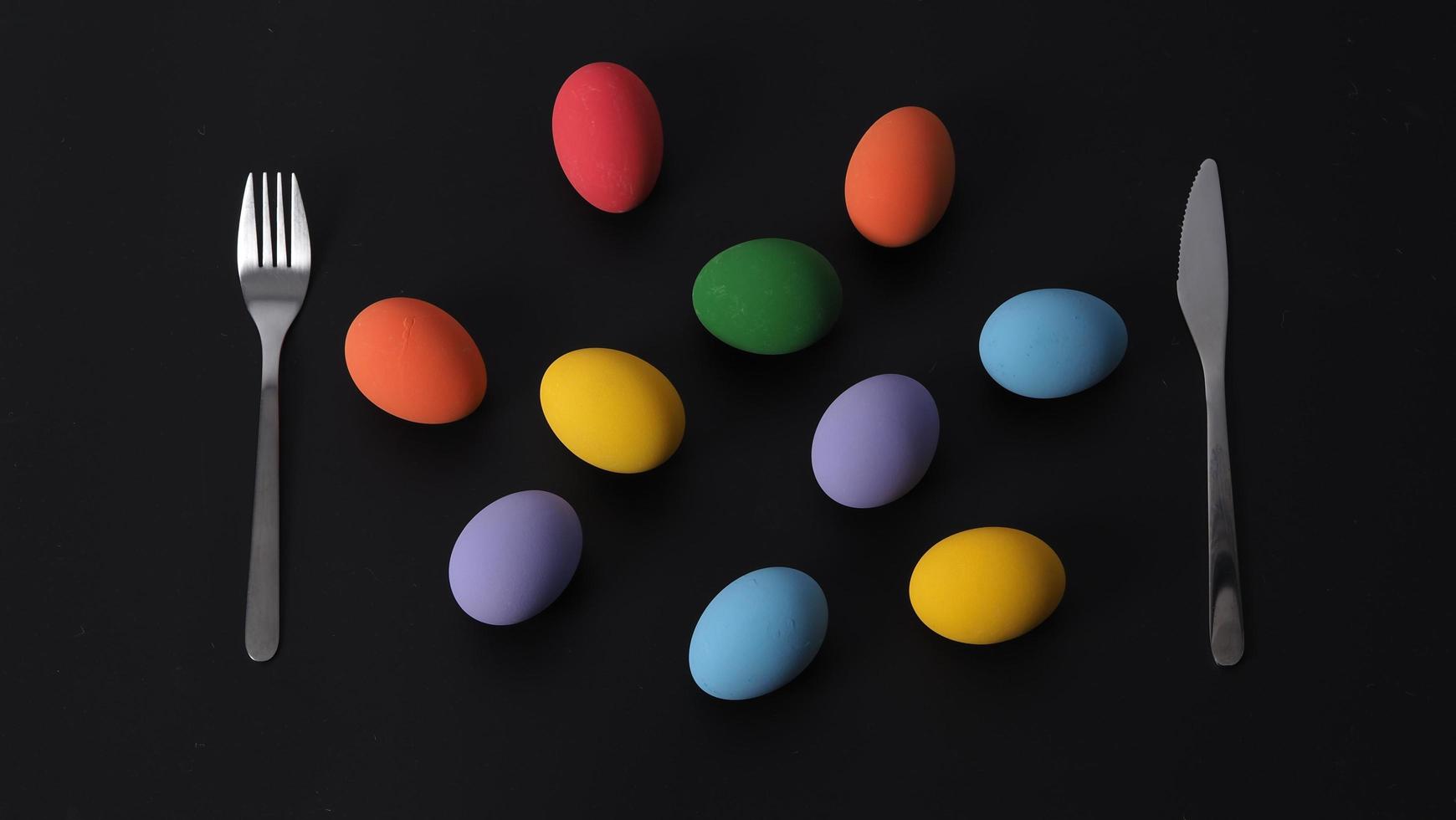 ovos de páscoa ou ovo de cor. multi-colorido de ovos de páscoa foto