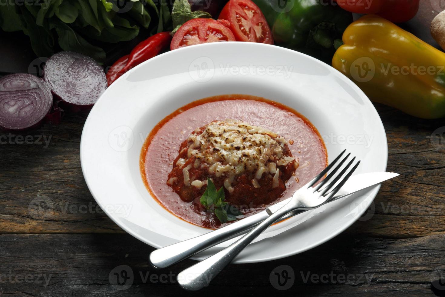 comida de espaguete à bolonhesa foto