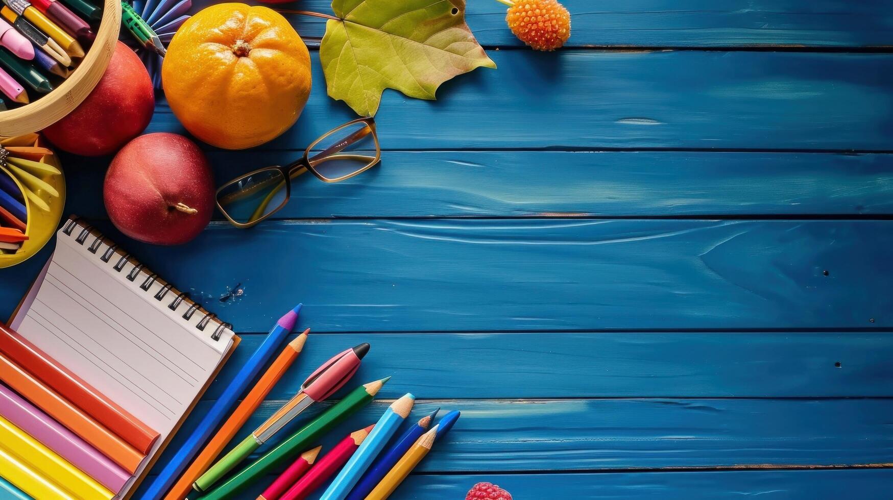 ai gerado belo escola fundo com cópia de espaço foto