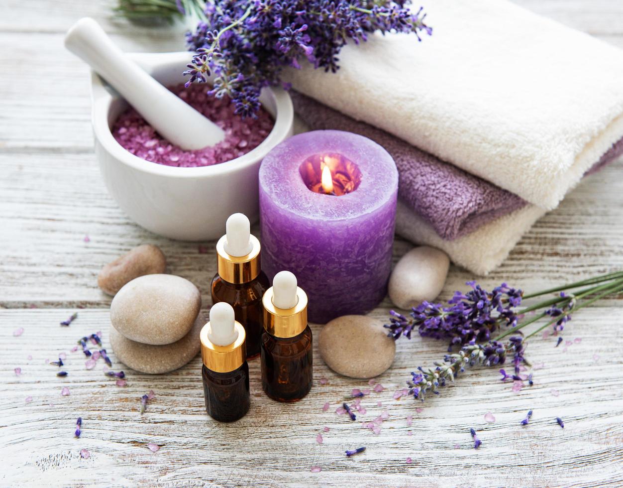 produtos spa lavanda foto